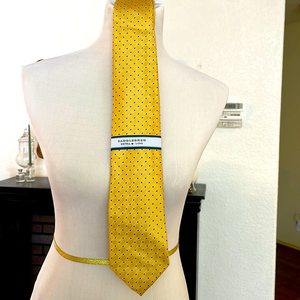 Saddlebred Extra Long Traditional Classic Tie “Yellow”